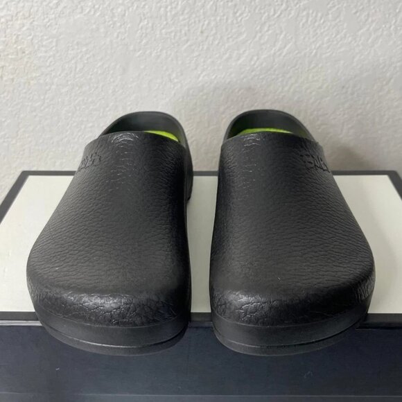Birkenstock Super Birki's Black Rubber Clogs Mules Unisex Women's 9 Men's 7 - Picture 1 of 13
